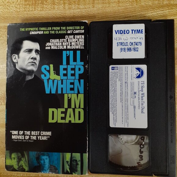 I'll Sleep When I'm Dead 2003 VHS Clive Owen Malcolm McDowell Y2K Crime/Thriller - Picture 8 of 10